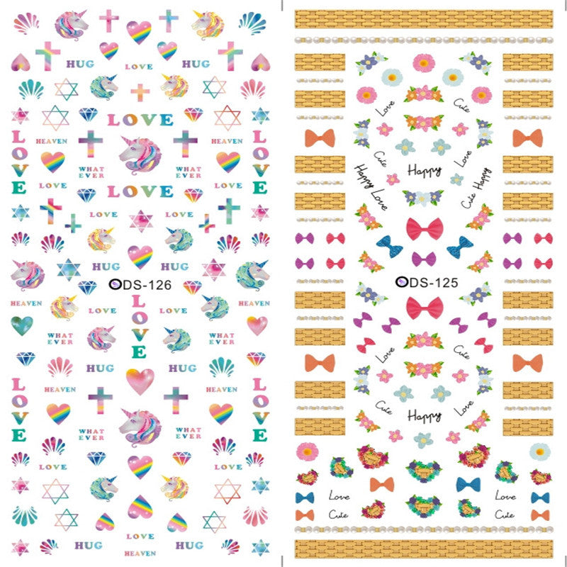 Adhesive Water Decal Nail Wraps