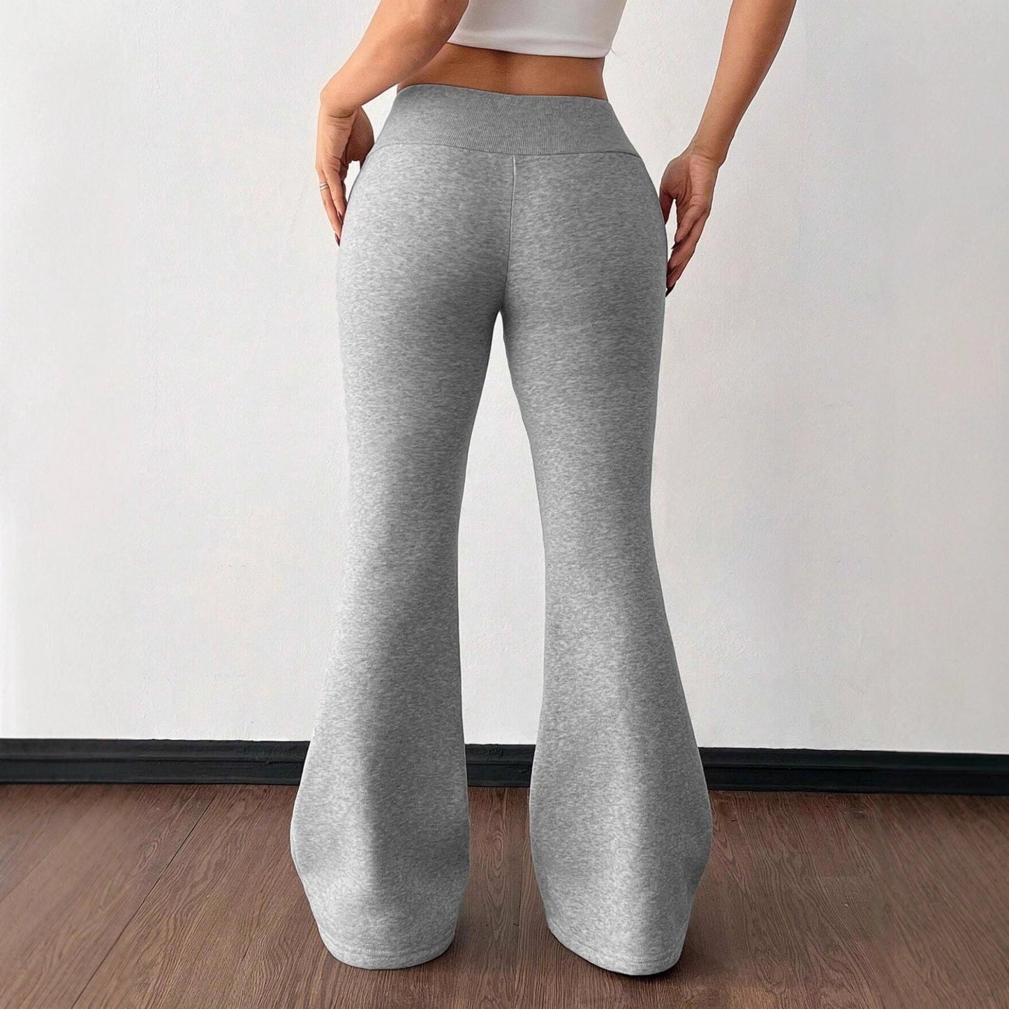 Women's Warm Padded Fleece High Waist Trousers