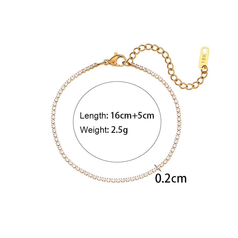 Fashion Simple Stainless Steel Necklace & Bracelet