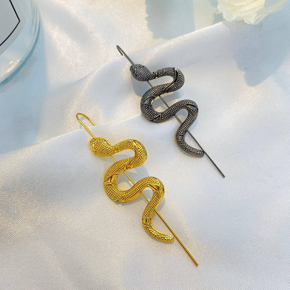 Unique Simulated Snake Drop Earrings