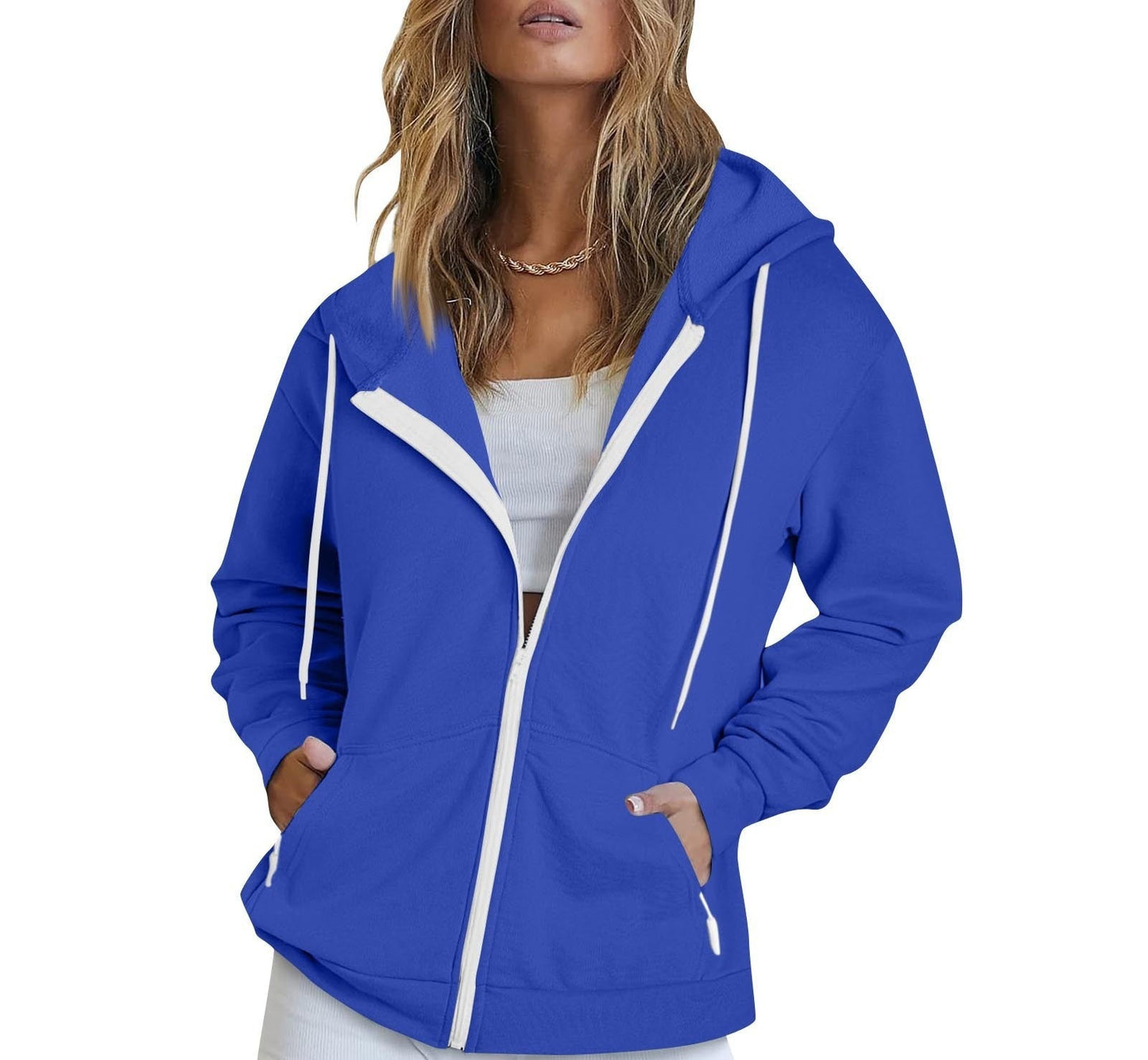 Unisex Sports Full-Zip Hoodie Cardigan