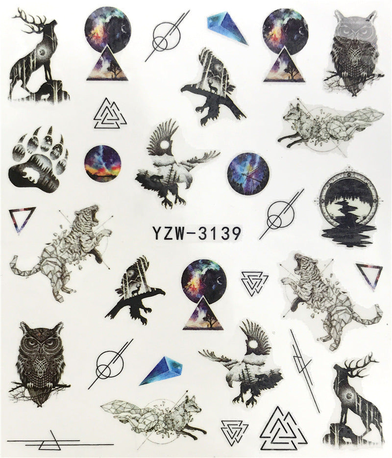 Spooky Seahorse & Autumn Maple Nail Water Stickers