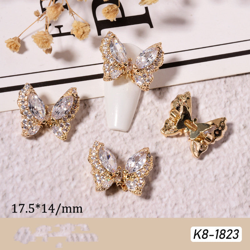 Moving Smart Butterfly Nail Decoration Charms
