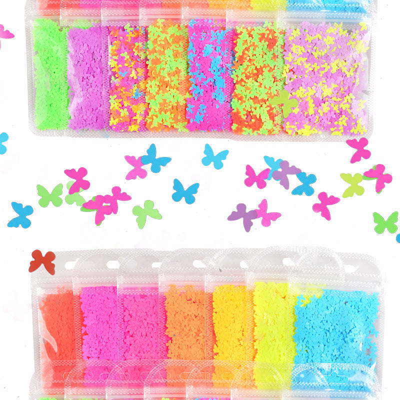 Multicolor Butterfly Nail Decoration Sequins