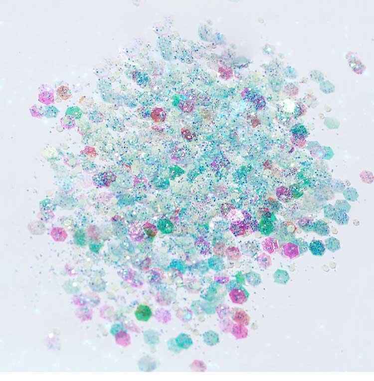 Holographic Luminous Nail Glitter Flake Set