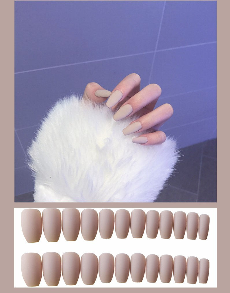 Matte Frosted Long Ballet Fake Nails