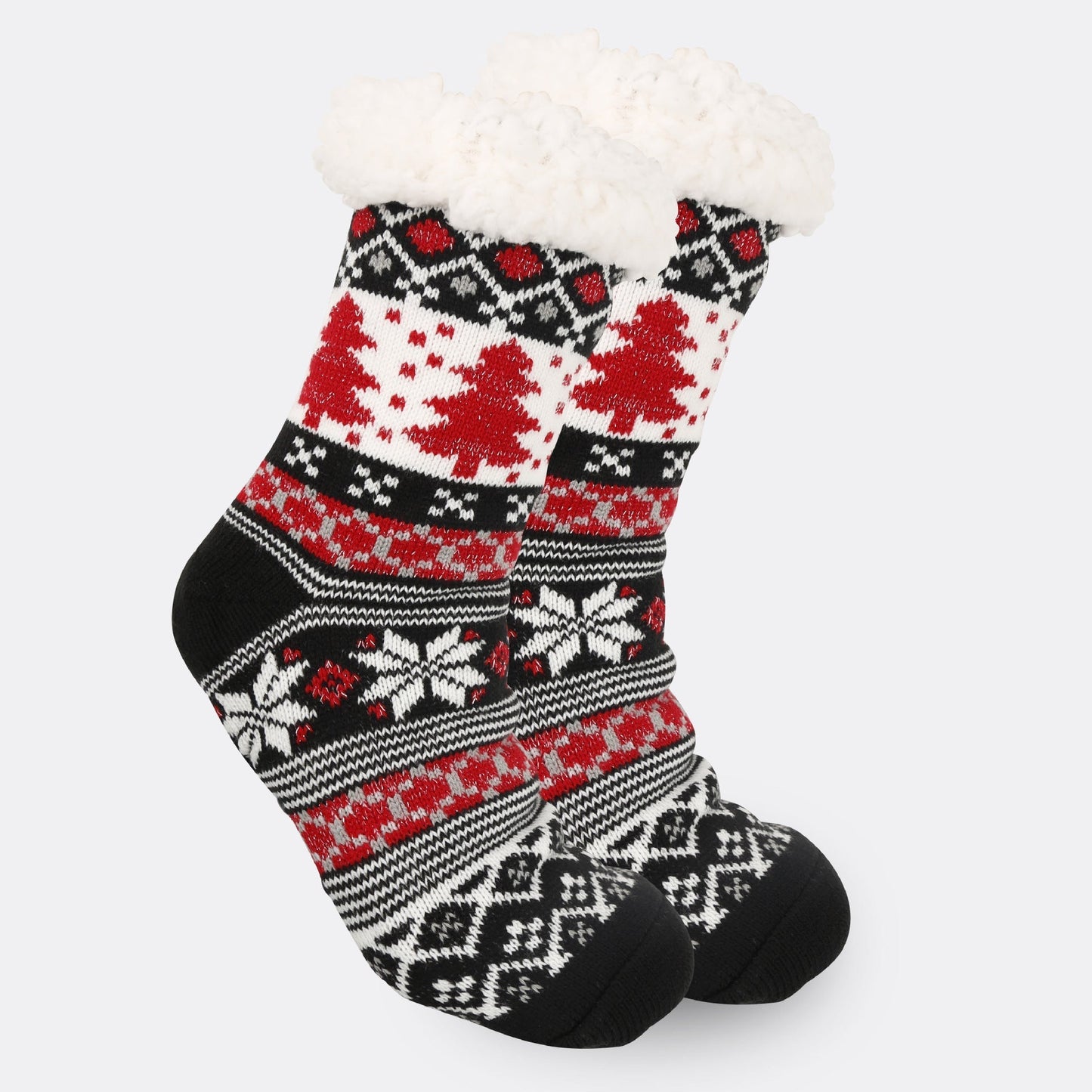 Festive Thermal Fleece-Lined Slipper/Room Socks