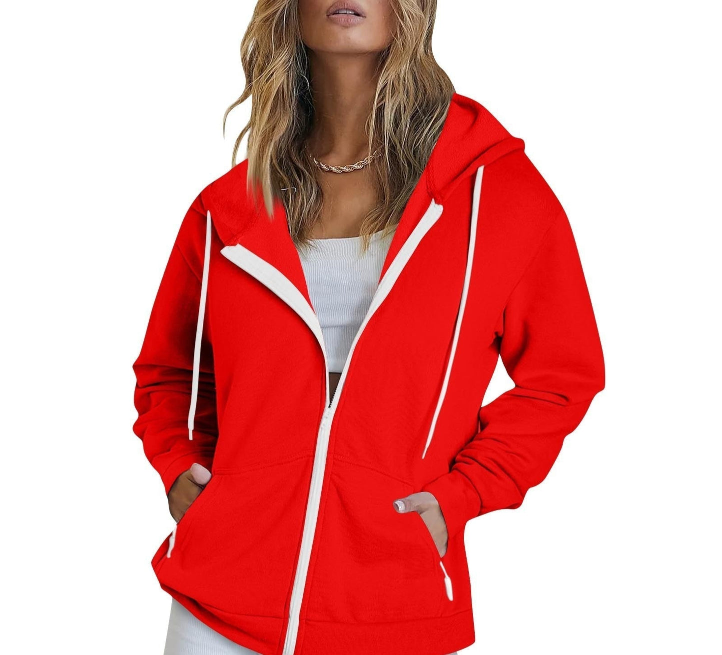 Unisex Sports Full-Zip Hoodie Cardigan