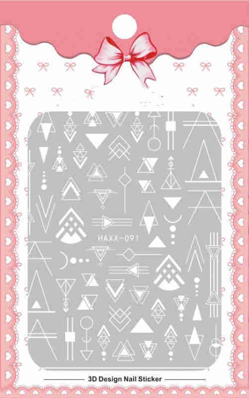 Black Butterfly & White Flower Nail Decals