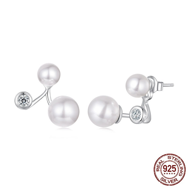 Dainty 2-Way Pearl Stud Earrings