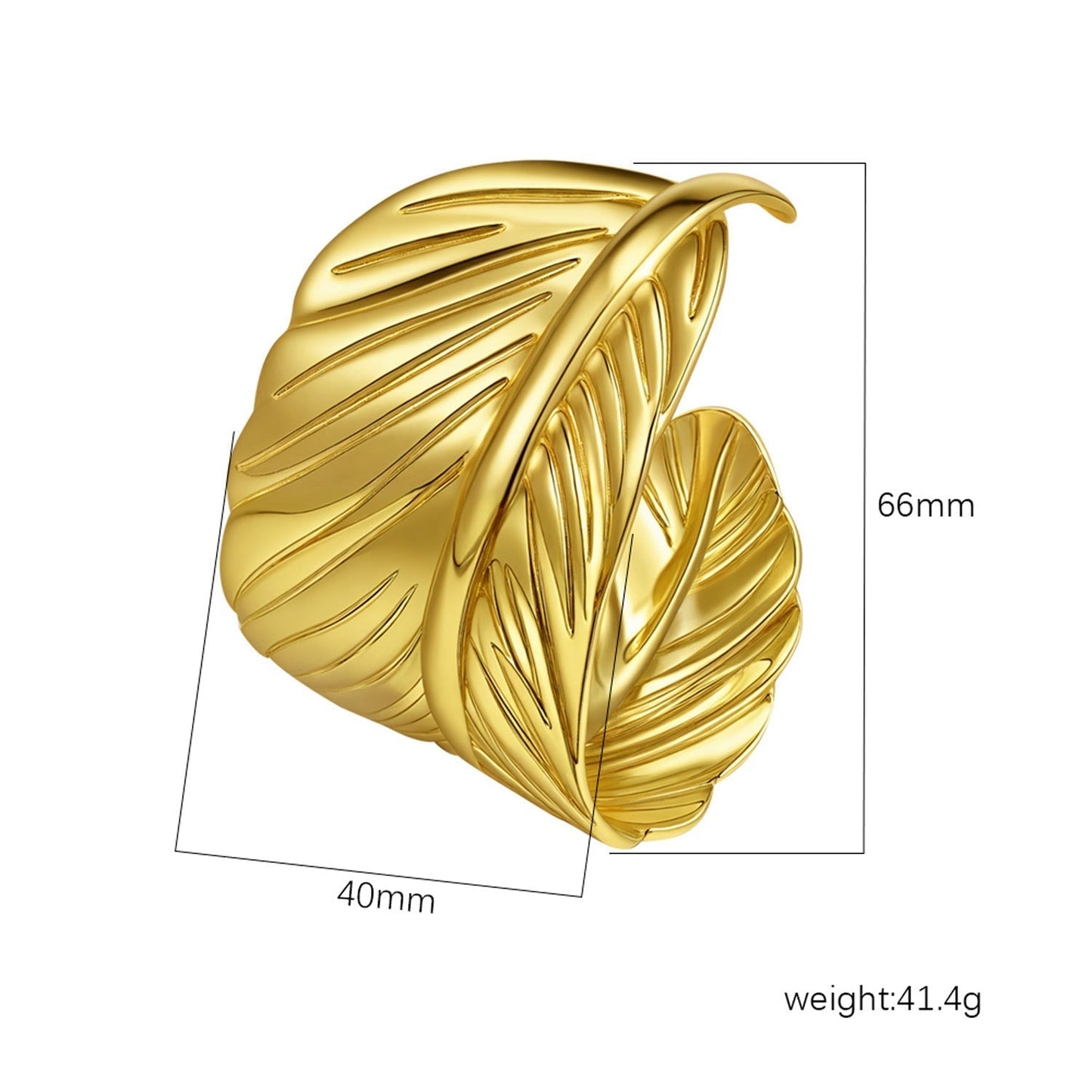 Chic Women's Open-End Stainless Steel C-Shaped Cuff Bracelet