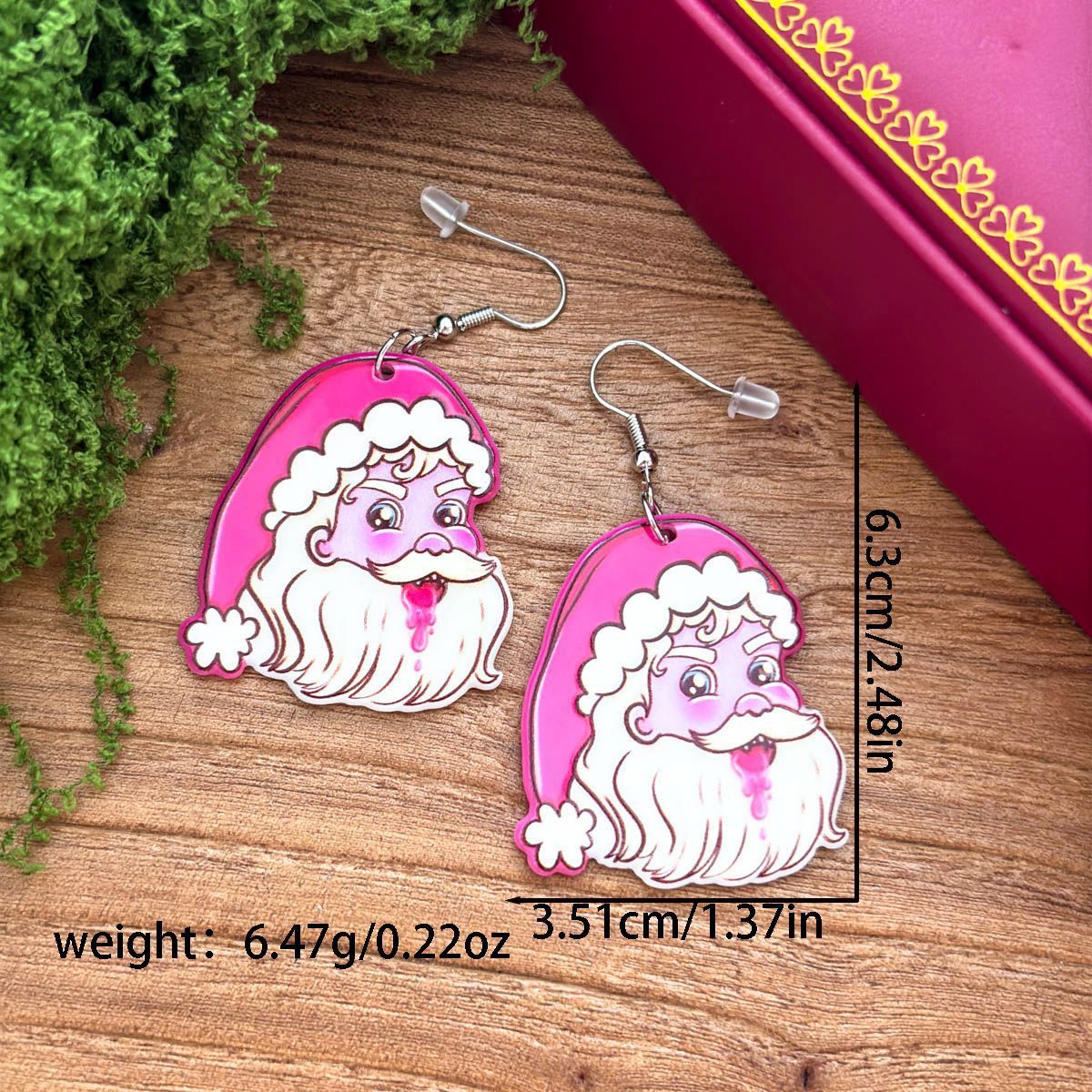 Cute & Creative Acrylic Holiday Girl Charm Earrings