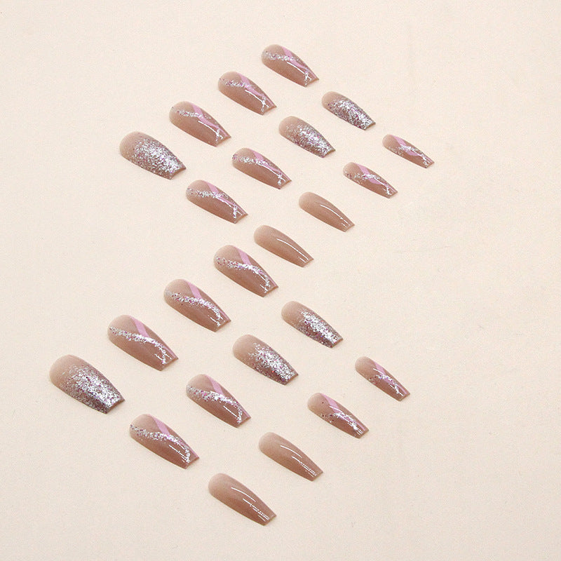 Stylish Mid-Length Wearable Ballet Fake Nails