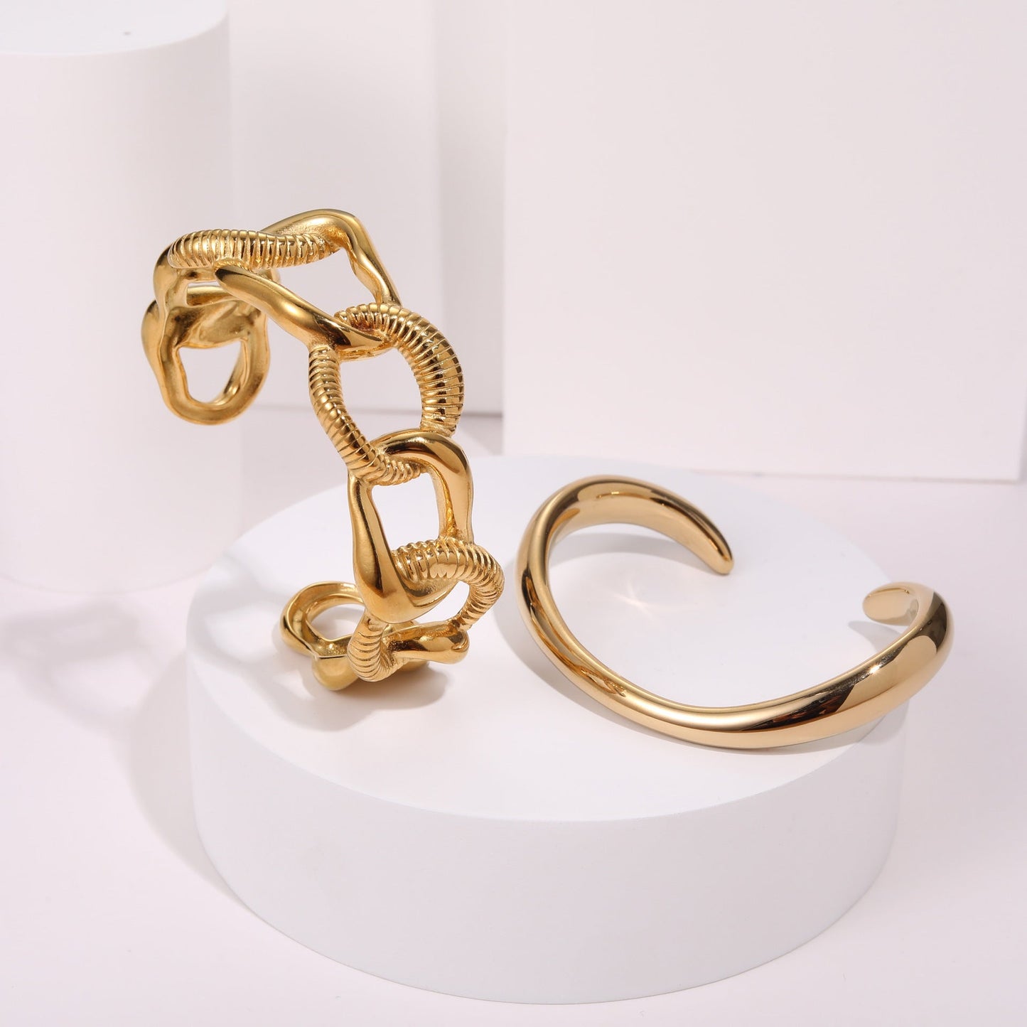 Modern Design Sense Wrap-Around Open Bracelet for Women