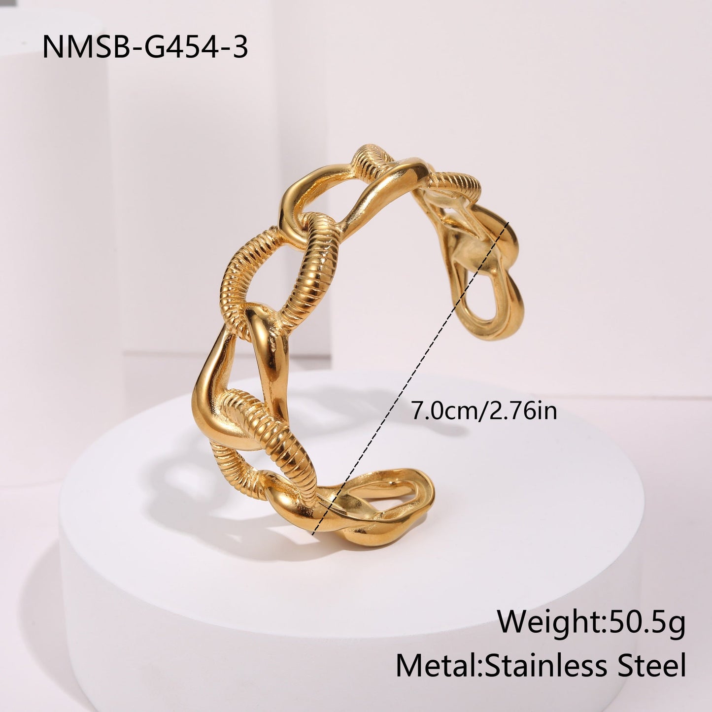 Modern Design Sense Wrap-Around Open Bracelet for Women