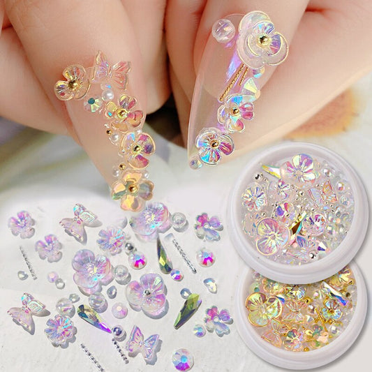 Flower Butterfly Nail Decoration Stickers