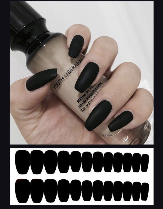 Matte Frosted Long Ballet Fake Nails