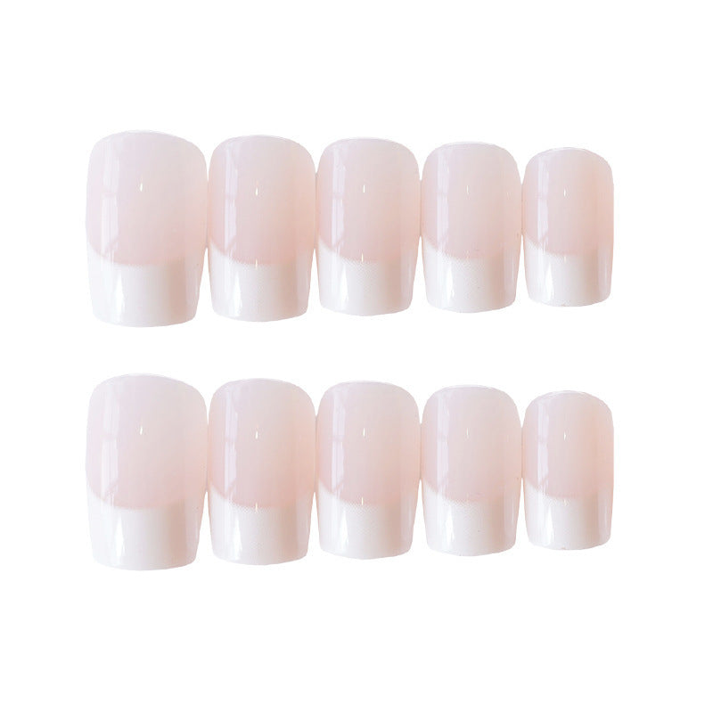 Full Set Long French Tip Press-On Nails
