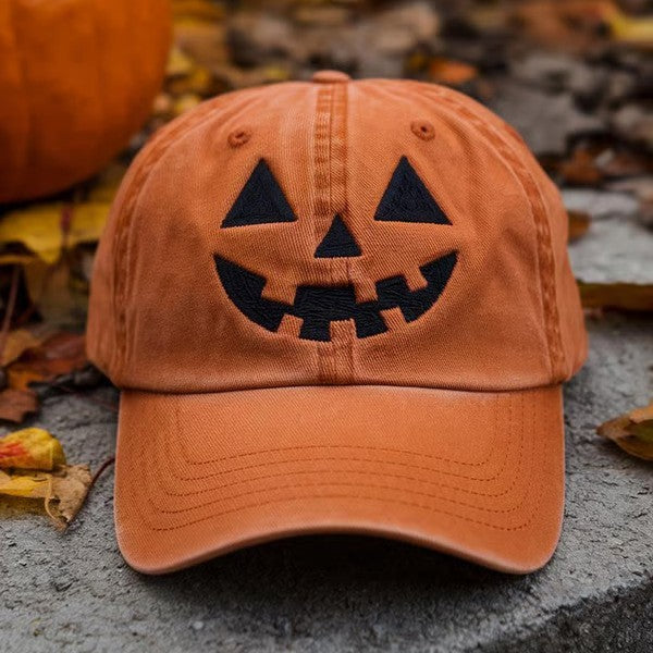 Spooky Fun Pumpkin Pattern Halloween Beanie Hat