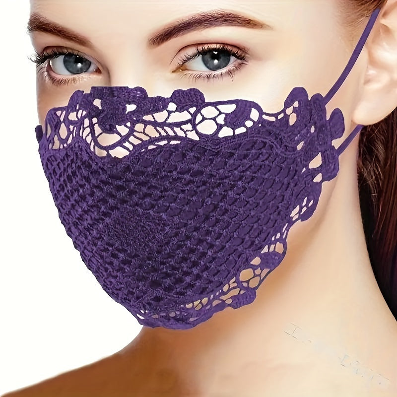 Women's Adjustable Lace Face Masks with Ear Loops