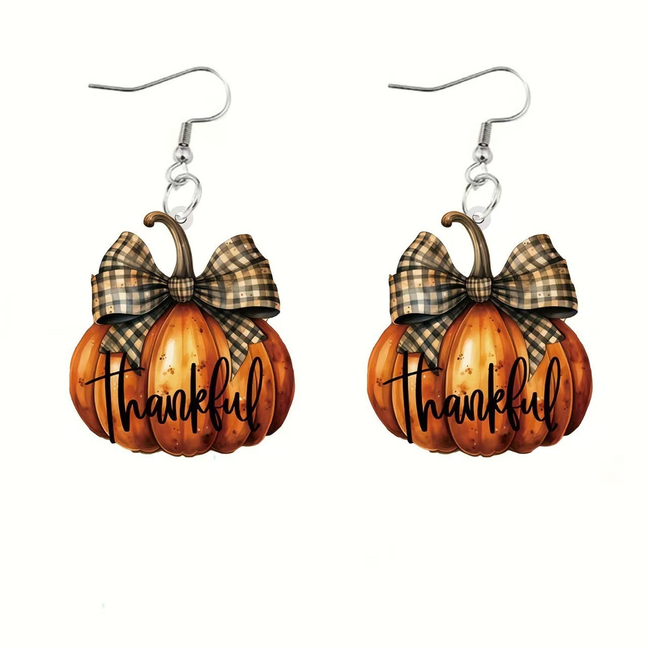 Cute & Creative Acrylic Pumpkin Charm Earrings