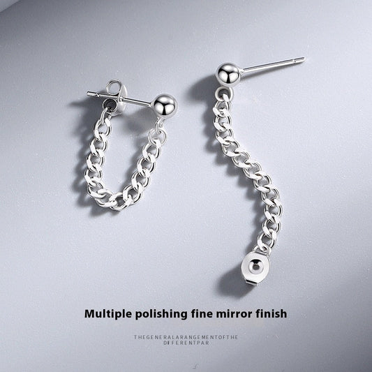 Minimalist Chain Stud Earrings in S925