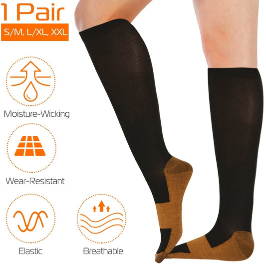 Durable Graduated Support Socks for Shin Splints & Edema