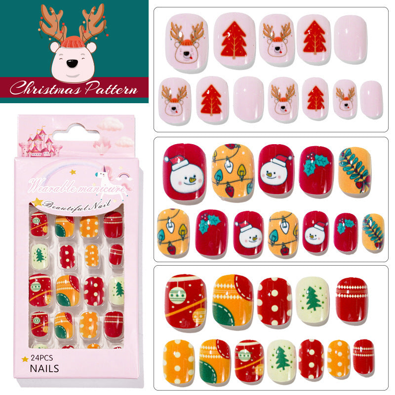 Cute Christmas Fake Nails