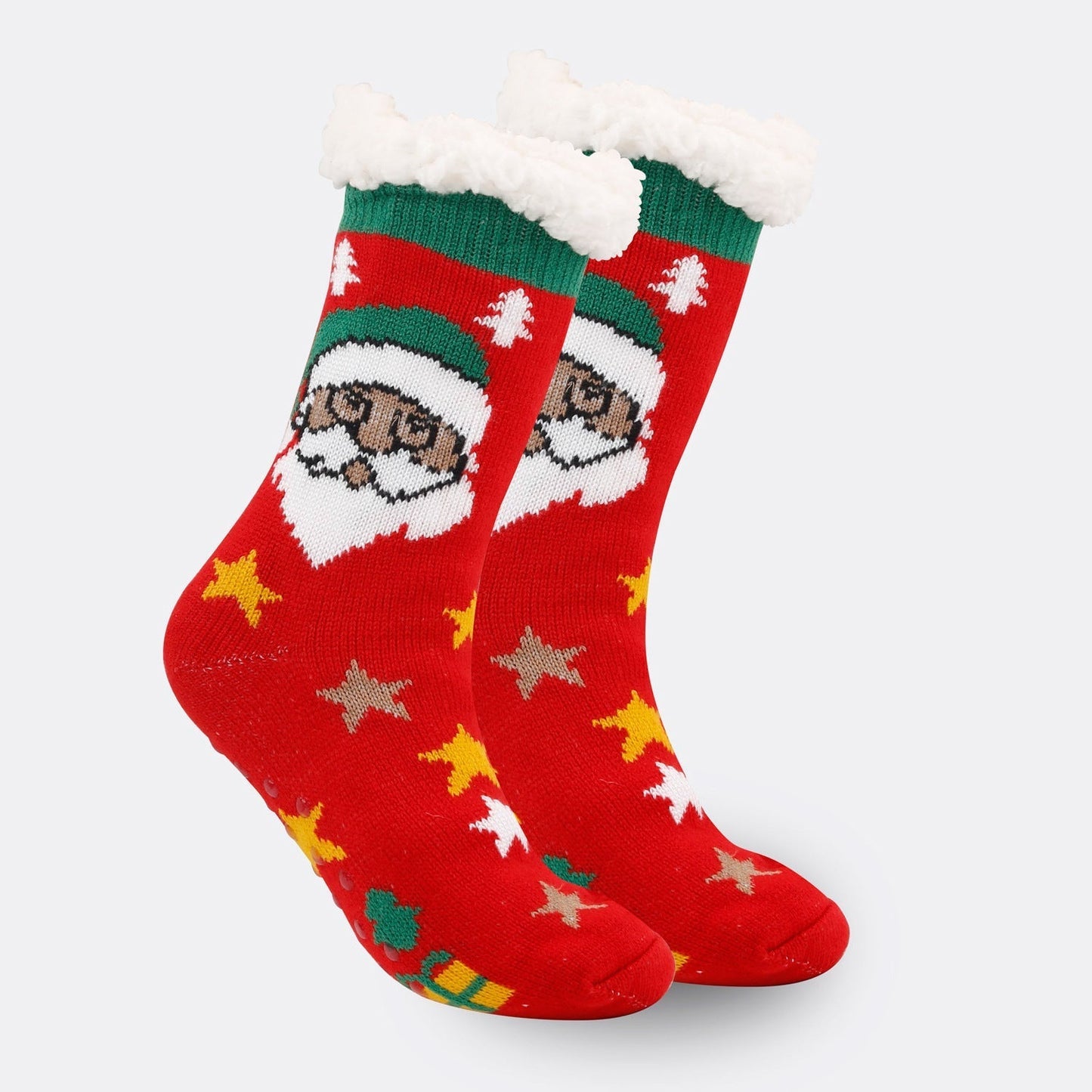 Festive Thermal Fleece-Lined Slipper/Room Socks