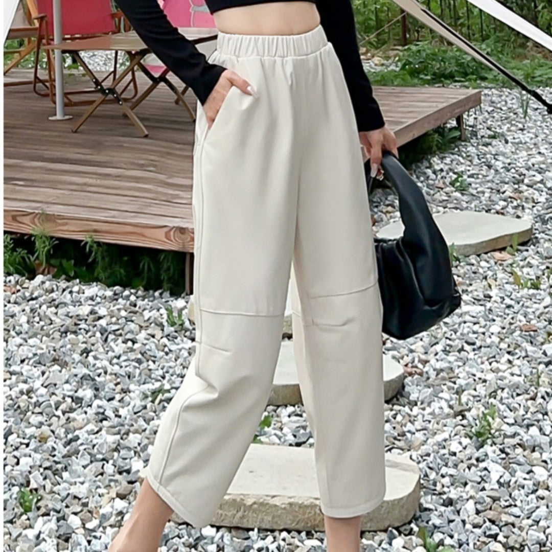 High Waist Wide-Leg Faux Leather Trousers