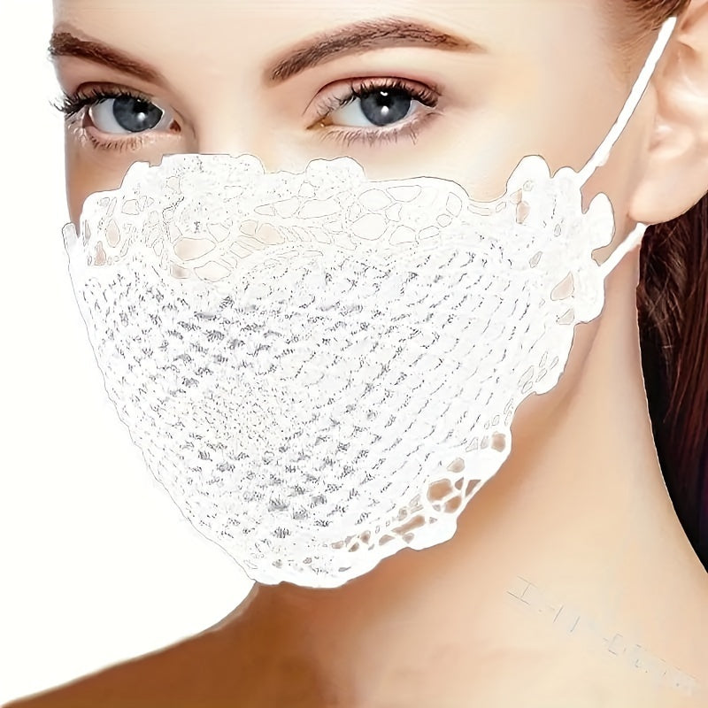 Women's Adjustable Lace Face Masks with Ear Loops
