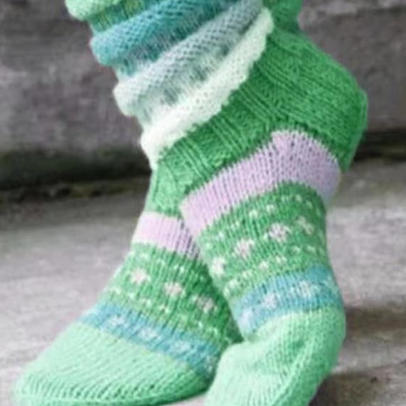 Fashion Warm Wool Blend Color Match Socks