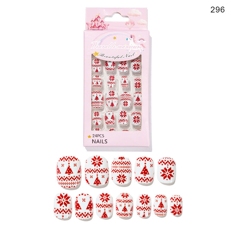 Cute Christmas Fake Nails
